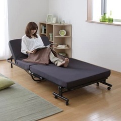 送料込 中古 折りたたみベッド シングル アイリスオーヤマ IRIS OHYAMA (在庫処分)アウトレット ベッド 折りたたみベッド