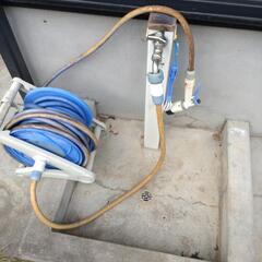 無料　あげます　ホースリール、ホース、ヘッド付の画像