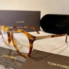 【知的な男に】トムフォード ベッコウ&ゴールド 伊達メガネ👓の画像