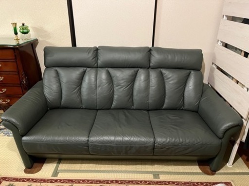 ニトリ　本革　3人掛け　トリプルソファ　購入価格70,000円