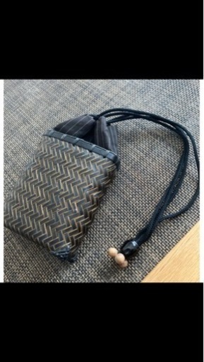 信玄袋　合切袋　竹編み