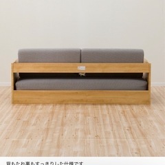 3way ベッドソファ(b1ーUSB GY/MBR(NITORI)の画像