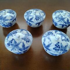 蓋付き湯呑み茶碗５脚セット