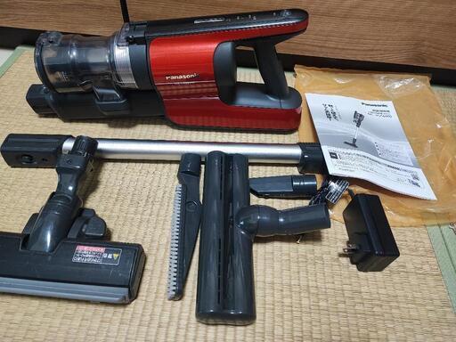 「動作品」パナソニック 掃除機 パワーコードレス サイクロン式 MC-VGS6000-R