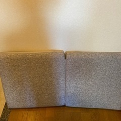 2連シートクッション　グレー　50㎝×100㎝