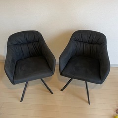 グレー　ファブリックチェア