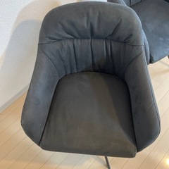 グレー　ファブリックチェアの画像