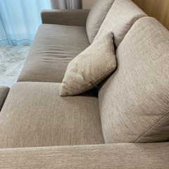 3人がけソファ　オットマン付きの画像