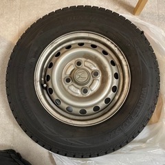 引取歓迎　DUNLOP WINTERMAXX SV01 145R12 6PR LT スタッドレスタイヤ 4本 鉄ホイール付き バリ山◎ハイゼット カーゴ 軽自動車