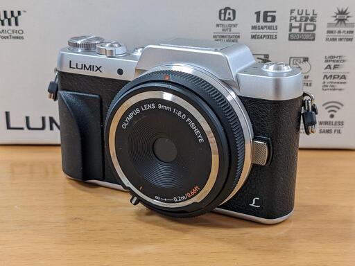 Panasonic ミラーレス一眼 GF7ボディ+魚眼キャップレンズ 中古