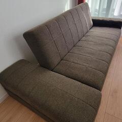 美品　ニトリ　ソファベッド　三人がけ