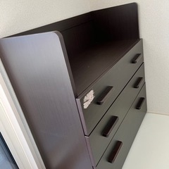 【無料に値下げしました】タンス　3段　ブラウン　茶色の画像