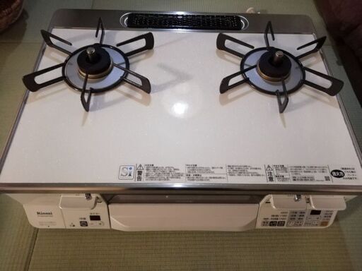 美品です！リンナイ ガステーブル ラクシエ 都市ガス（13A）用 右強火力 RTS65AWK3RG-WR ココットプレート付属
