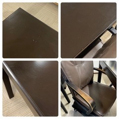 【お買い得‼️】山善 105cm幅2人掛けダイニングこたつセット ダイニングテーブル キャスター付き ダークブラウン♪