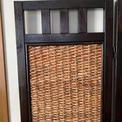 バナナリーフ　パーティション　4連　アジアン　インテリア　リゾート　バリ島の画像