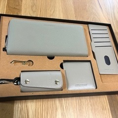 【新品】 長財布 大容量  牛革 小銭入れ カード入れ キーケース 財布セット　財布