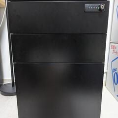 デスクワゴン 3段 ダイヤル式 ブラック