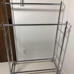 パイプハンガー　2段　頑丈 丈夫 倒れない 壊れない 業務用ハン...