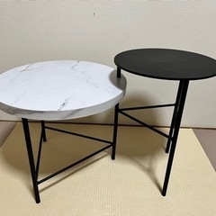 【取引決定】大理石風サイドテーブル　　　　5,000円↓ ※値下げしましたの画像
