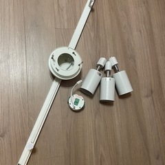 【セット】ダクトレール・LEDスポットライト3個 ホワイト