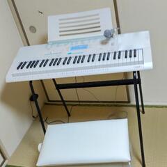 CASIO、LK-228電子ピアノ、CASIO純正スタンドCS-4B