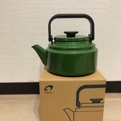 【未使用】野田琺瑯_アムケトル（グリーン）_説明書付き