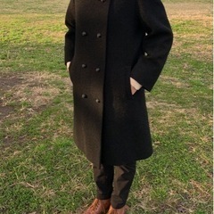 ミンク襟　古着コートの画像