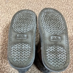 ムートンブーツ  グレー　キッズ  16cmの画像