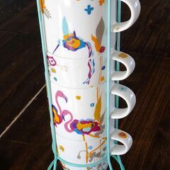 【未使用】スタッキング　マグカップ　（４カップセット）