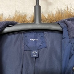 GAP ロングダウン130 ネイビー　綺麗プレゼント フードあり🉐の画像