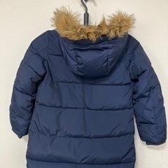 GAP ロングダウン130 ネイビー　綺麗プレゼント フードあり🉐の画像