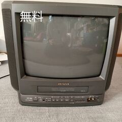 通電確認⭕️済み！】ピンクのブラウン管テレビ/テレビデオ