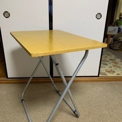 ☆取引先決まりました☆木製天板スチールパイプテーブル73cm×5...