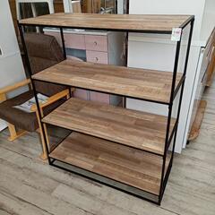 ★展示品のシェルフ　木目調　幅約90cm 定価16990円 ?自社配送時?代引き可?※現金、クレジット、スマホ決済対応※
