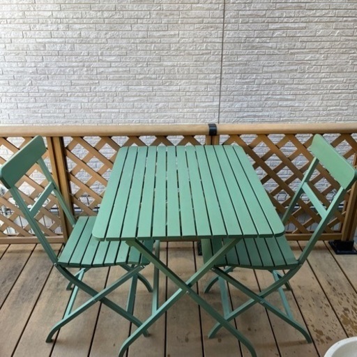廃番　IKEA ガーデンテーブルチェアセット