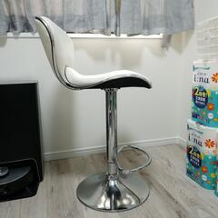 美品!!カウンターチェア  椅子 白 の画像