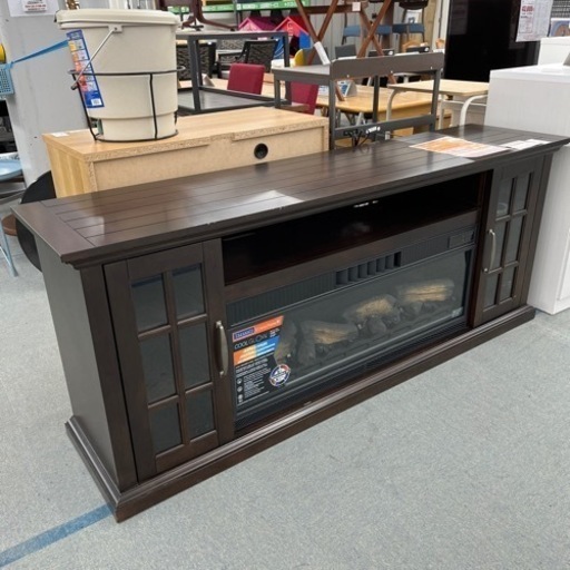 Tresanti 電気暖炉付き　テレビ台　リモコン付　送風機能付　【1009102572643】