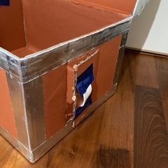 なんちゃって宝箱ダンボール作成の画像