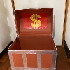 なんちゃって宝箱ダンボール作成の画像