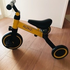 RiZKiZ 2in1 折たたみ三輪車 二輪車 【イエロー】 2...