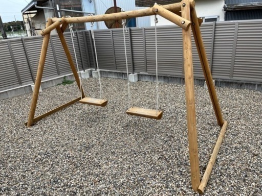 ブランコ　屋外　ぶらんこ　木製　2人乗り