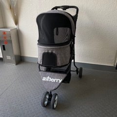【決まりました】シンプルなペットベビーカー🐶🐱MarsSport 3輪カート 中型犬まで（猫•隙間対策済) 多頭用 折りたたみ 耐荷重20Kg コ コハート (グレー)  の画像