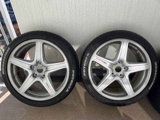 【引取限定】(絶版品) 中古 RAYS製TRD Sports 18インチ タイヤ付き