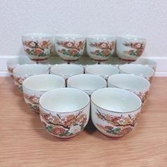 湯呑み18個、茶器入れセット