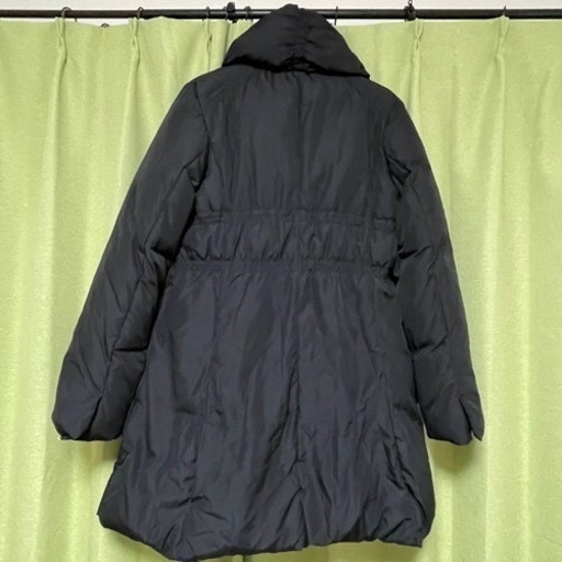美品◆ダウンコート◆二重襟＆袖◆ブラック◆3L