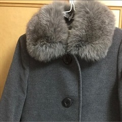 クイーンズコート　Aラインコート　ファー付きの画像