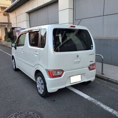 ワゴンR　ハイブリッドFX　セーフティパッケージ　H29現行モデル　車検6/4　走行28000ｋ　アイドルストップ　女性1オーナー新車時よりディーラー整備　禁煙車の画像