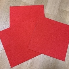 サンゲツ タイルカーペット 4枚 レッド