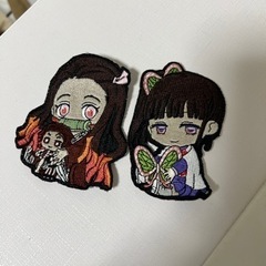 鬼滅　ワッペン　2個セット　カナヲ　ねづこ