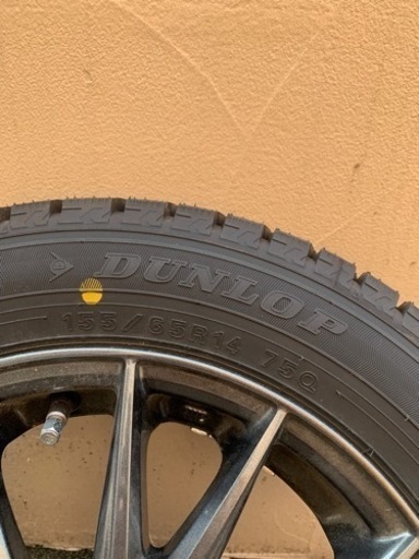 ダンロップ　ウィンターマックス　スタッドレスタイヤ4本セット　155/65R14